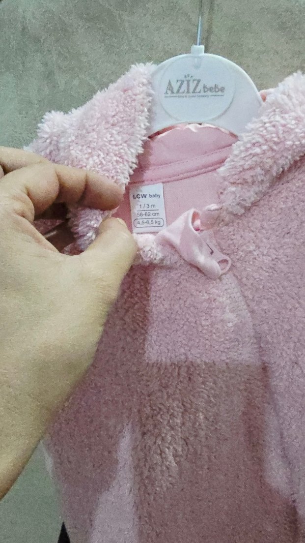 Pembe Örgü Bebek Tulum - Görsel 5