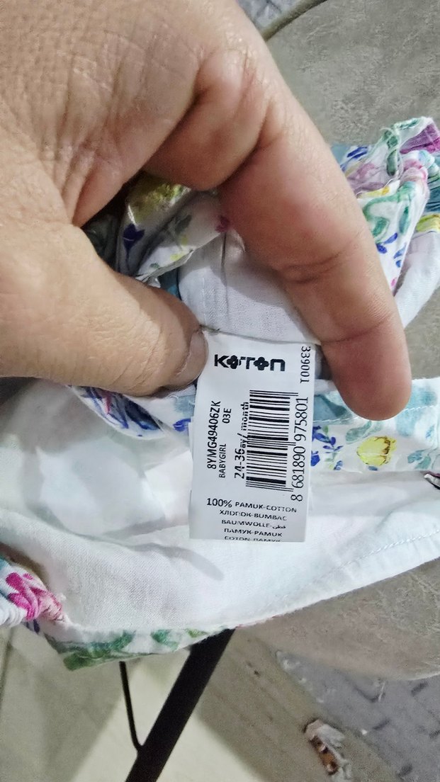 Çiçek Desenli Fırfırlı Bebek Kız Tulum - Görsel 3