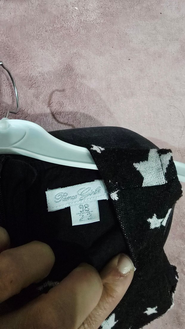 Kız Bebek Bağlamalı Siyah Tulum - Görsel 3