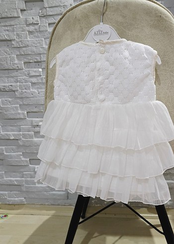 Kız Çocuk Beyaz Fırfırlı Elbise - Görsel 2