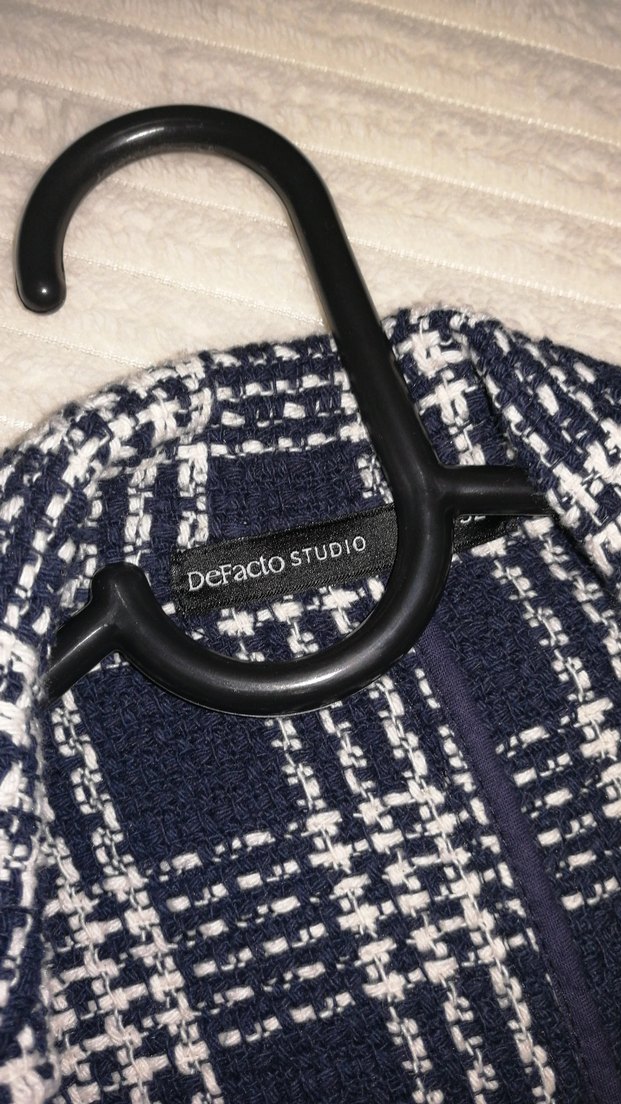 Kadın Gri Midi Düğmeli Ceket - Görsel 2