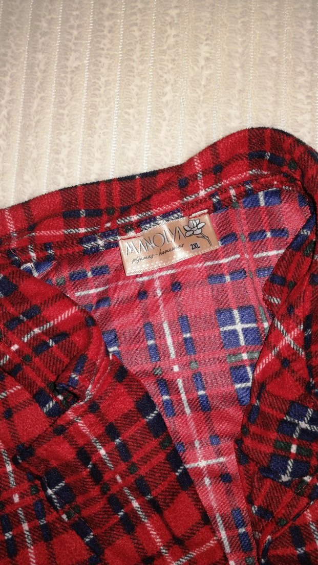 Kırmızı Ekose Erkek Pijama Takımı 2XL - Görsel 3