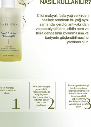 Beden Renk Skinsensual Derinlemesine Temizleyici Yüz Yağı 200 ml
