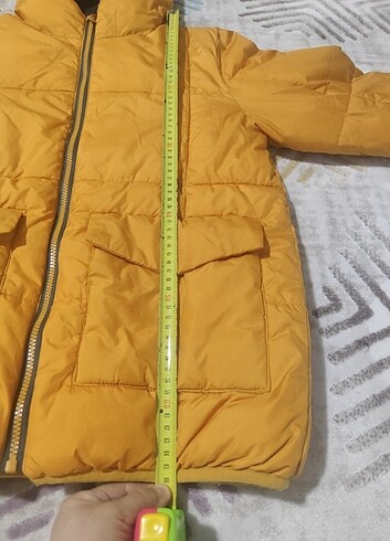 13-14 Yaş Beden sarı Renk Mango unisex şişme mont 