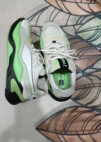 Yeşil Bağcıklı erkek pumaSpor Ayakkabı - Görsel 4