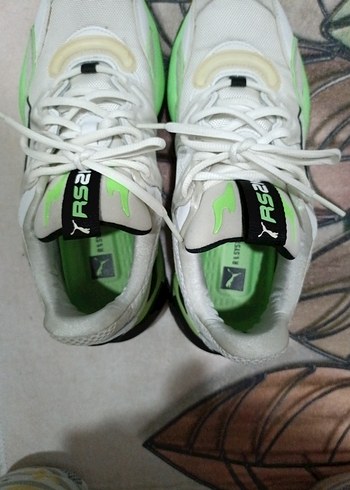 Yeşil Bağcıklı erkek pumaSpor Ayakkabı - Görsel 6