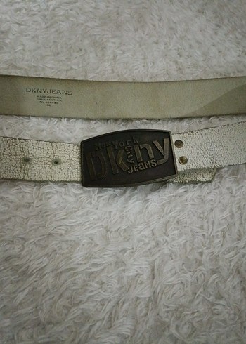 Beyaz Süet DKNY erkek kemer - Görsel 2
