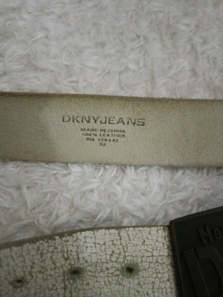 Beyaz Süet DKNY erkek kemer - Görsel 3