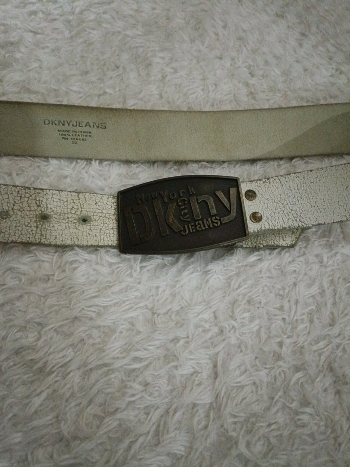 Beyaz Süet DKNY erkek kemer - Görsel 2