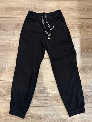 Kargo cepli jogger dokuma pantolon