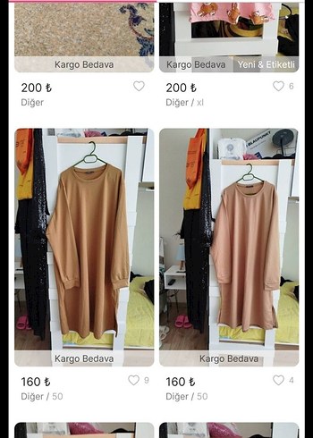 Kadın Camel Renk Uzun Kollu Salaş Tunik