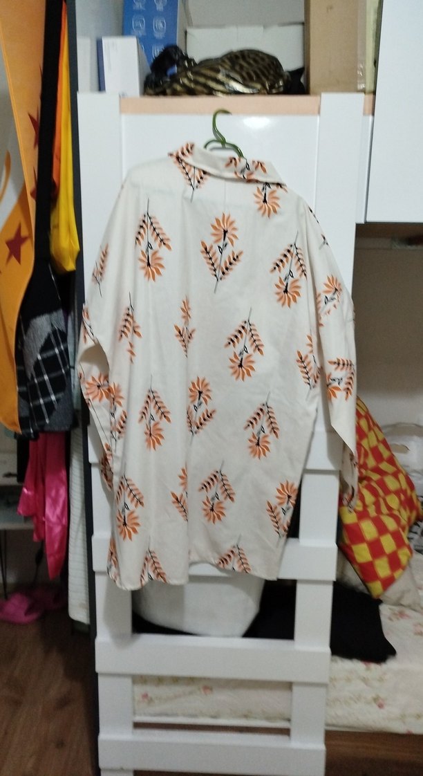 Düğmeli Baskılı Uzun Kollu Kadın Gömlek - Görsel 5