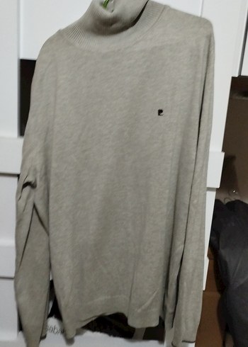 Gri Yün Kadın Uzun erkek Sweatshirt - Görsel 3