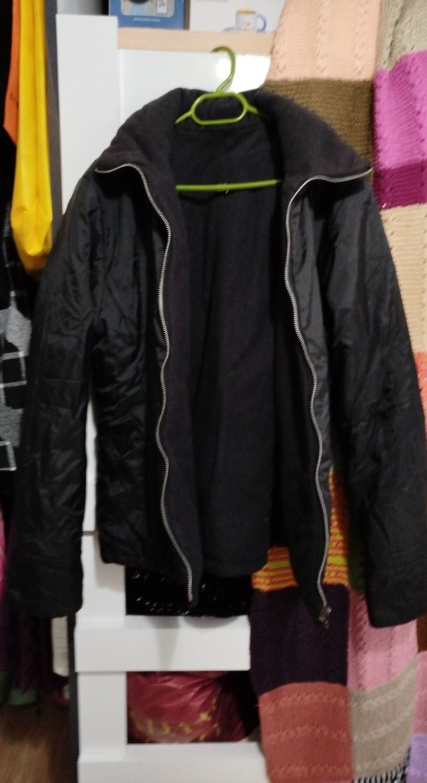 Kadın Siyah Fermuarlı Street Wear Ceket - Görsel 4