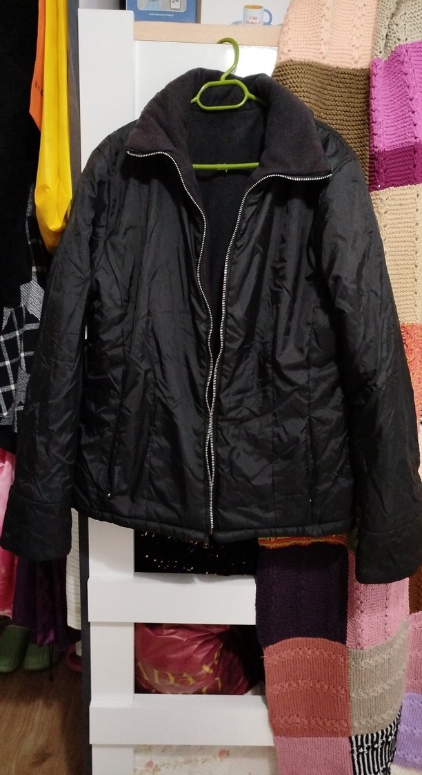 Kadın Siyah Fermuarlı Street Wear Ceket - Görsel 3