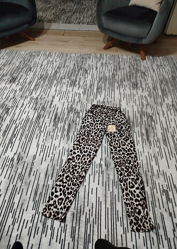 Kahverengi Leopar Desenli Kadın Pijama altı - Görsel 2