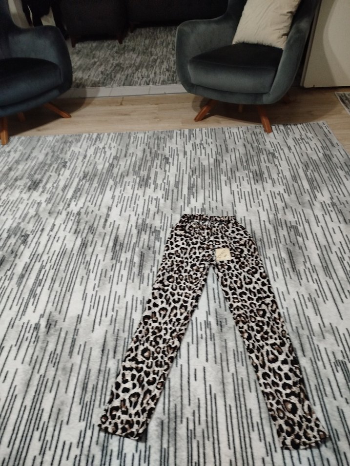 Kahverengi Leopar Desenli Kadın Pijama altı - Görsel 3