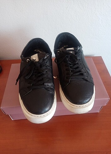 Nine West Nine west kadın siyah deri snekear