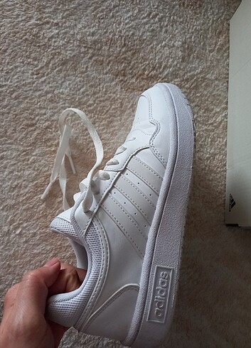 36 Beden beyaz Renk Hoops 3.0 Beyaz Unisex Sneaker 