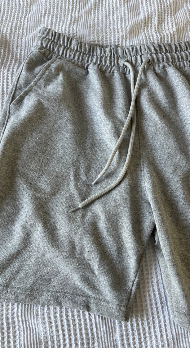 Gri Pamuklu  Salaş Mini Erkek Şort - Görsel 2