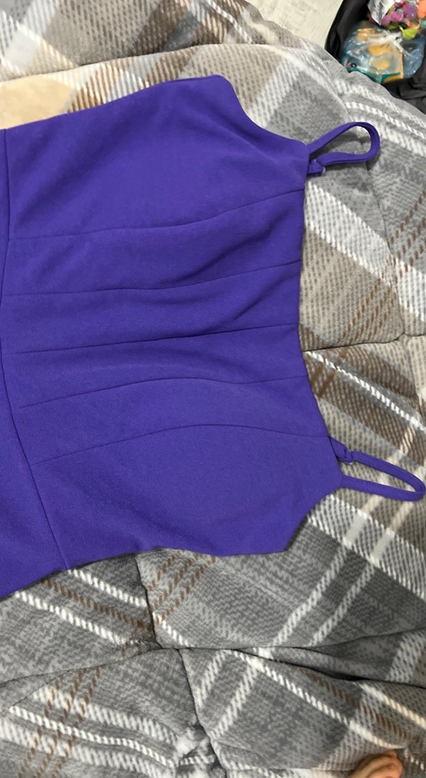 Mor Mini Parlak Abiye Elbise - Görsel 2