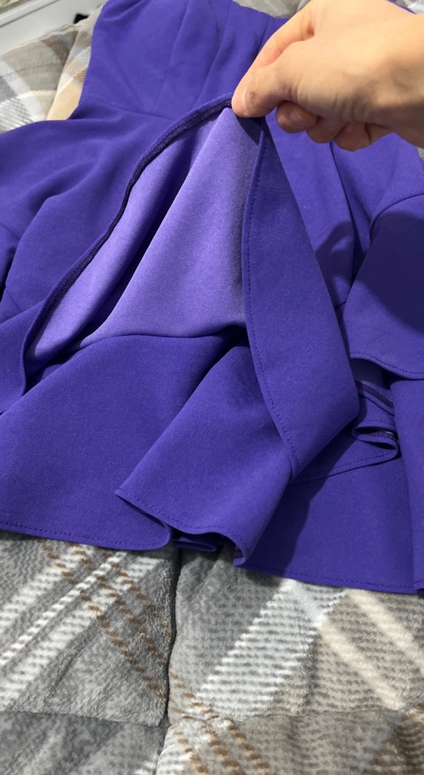 Mor Mini Parlak Abiye Elbise - Görsel 3