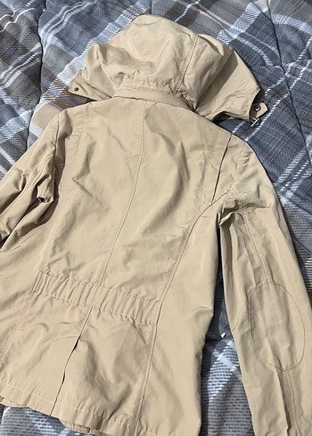 Bej Kapüşonlu Düğmeli Kadın Ceket - Görsel 5