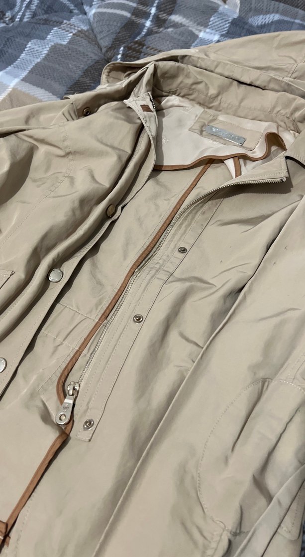 Bej Kapüşonlu Düğmeli Kadın Ceket - Görsel 2