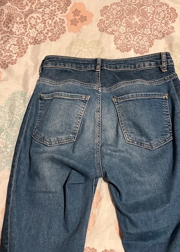 Kadın Mavi Denim Normal Boy Jean - Görsel 5