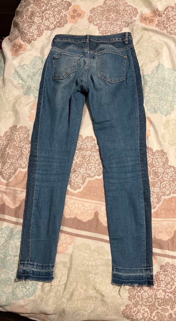 Kadın Mavi Denim Normal Boy Jean - Görsel 4