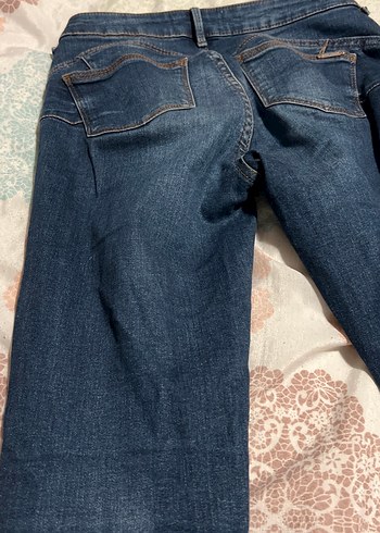 Gri Bağlamalı Kadın Midi Boy Denim Pantolon - Görsel 5