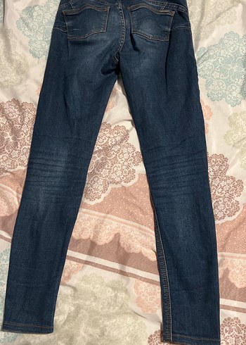 Gri Bağlamalı Kadın Midi Boy Denim Pantolon - Görsel 4