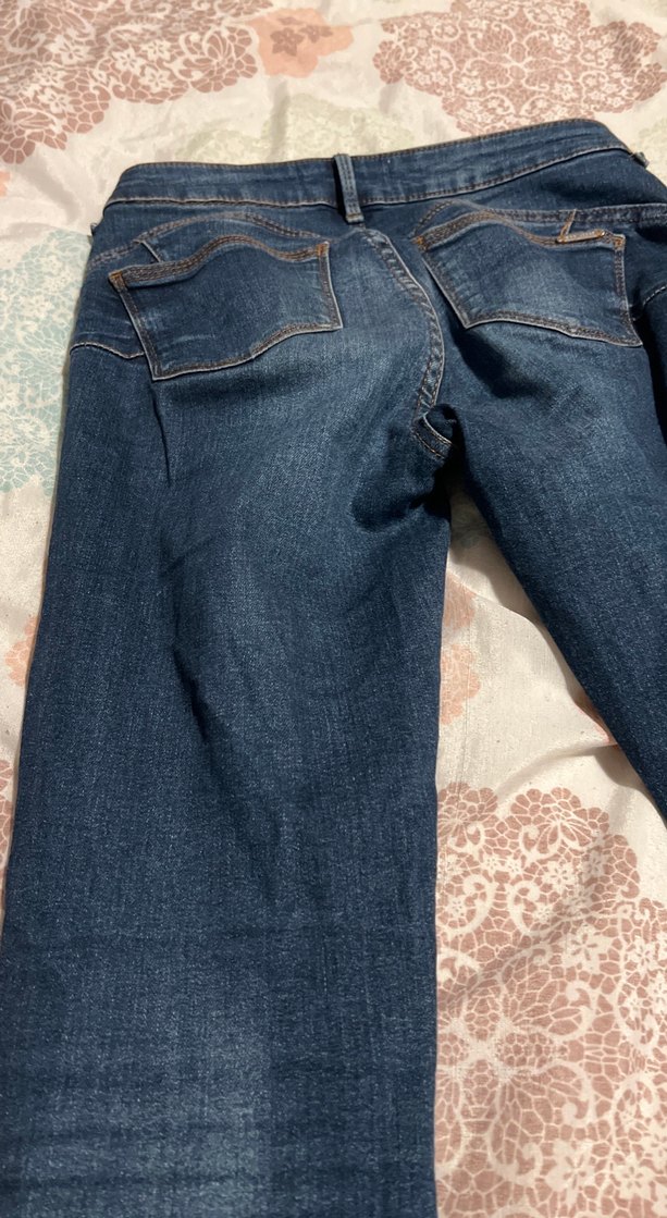 Gri Bağlamalı Kadın Midi Boy Denim Pantolon - Görsel 5