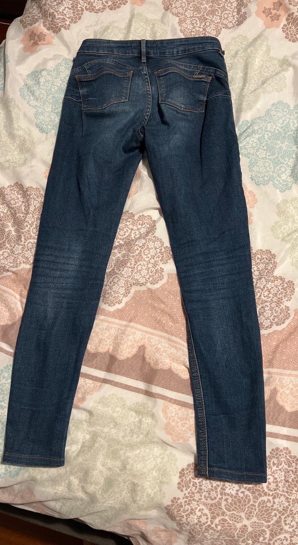 Gri Bağlamalı Kadın Midi Boy Denim Pantolon - Görsel 4