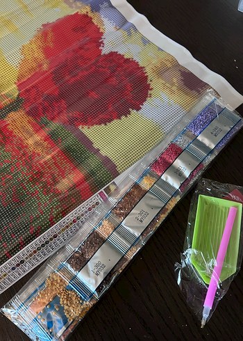 Kalp Şeklinde Ağaçlı Mozaik Tablo Seti - Görsel 2