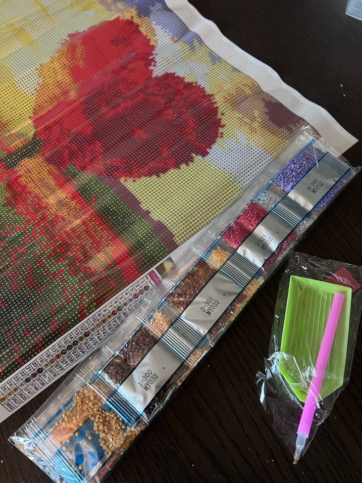 Kalp Şeklinde Ağaçlı Mozaik Tablo Seti - Görsel 2