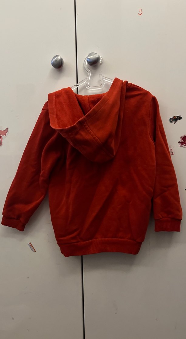 Koyu Kırmızı Kapüşonlu Erkek Sweatshirt - Görsel 3