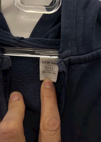 Erkek Çocuk Kapüşonlu Fermuarlı Mavi Sweatshirt - Görsel 2