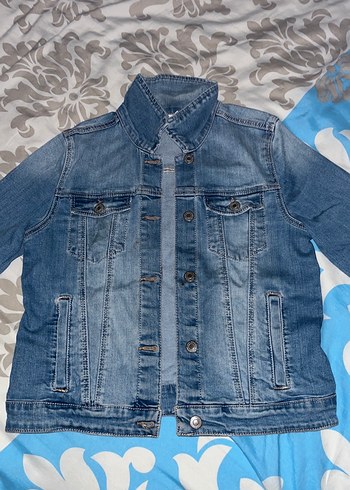 Düğmeli Mavi kız çoçuk Denim Ceket 11-12 yaş