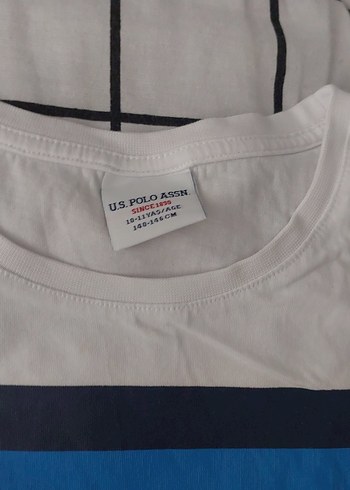U.S Polo Assn. Erkek Çocuk Beyaz Kısa Kollu Baskılı Polo Tişört