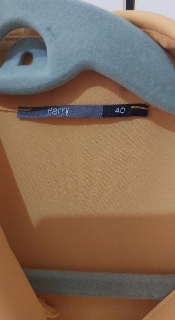 Bej Vintage Düğmeli Kadın Gömlek - Görsel 3