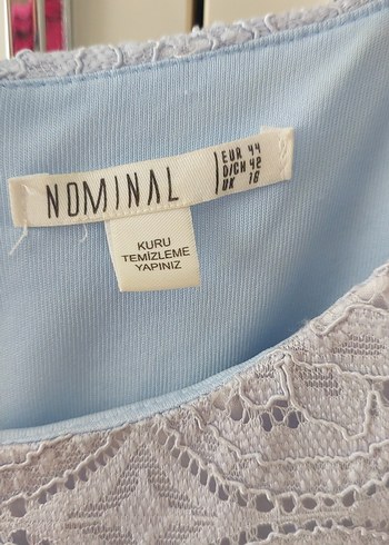 Dantel Detaylı Mavi Klasik Kadın Elbise - Görsel 3