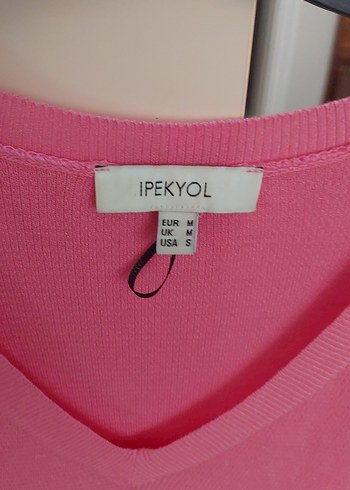 ipekyol Pembe V Yaka Kadın Triko Kazak