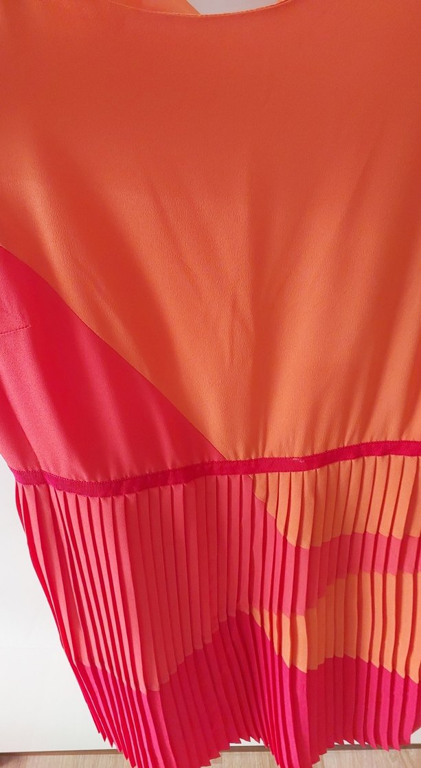 Renkli Pilili Midi Kadın Elbise - Görsel 2