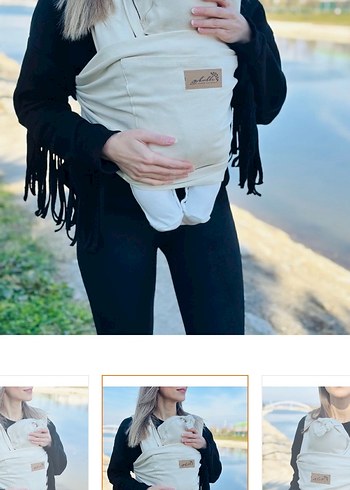 Bebek Taşıma Slingi Beyaz - Görsel 2