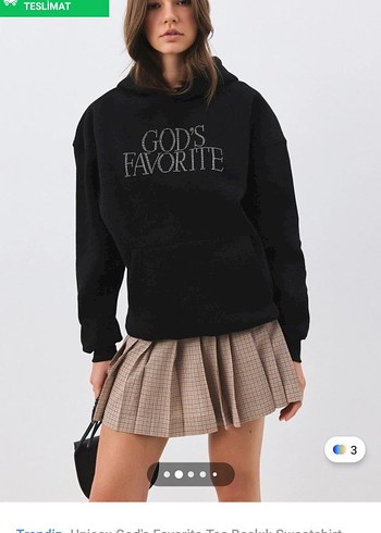 Unisex Siyah Taş Baskılı Sweatshirt trendiz Marka M beden - Görsel 2