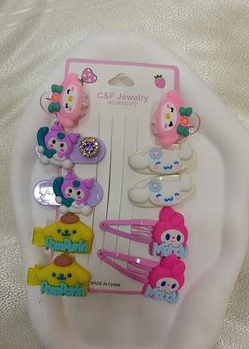 Renkli Sanrio Figürlü Pens Toka - Görsel 5