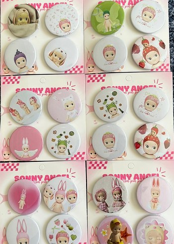 Sonny Angel Kawaii Mini Pin Seti Rozet 1 Paket 4 Lu