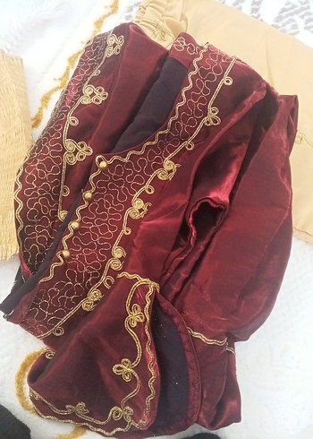 Bordo Nakışlı Bohem Kadın Hint Elbisesi - Görsel 2