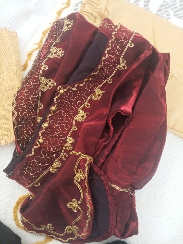 Bordo Nakışlı Bohem Kadın Hint Elbisesi - Görsel 2